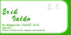 erik valko business card